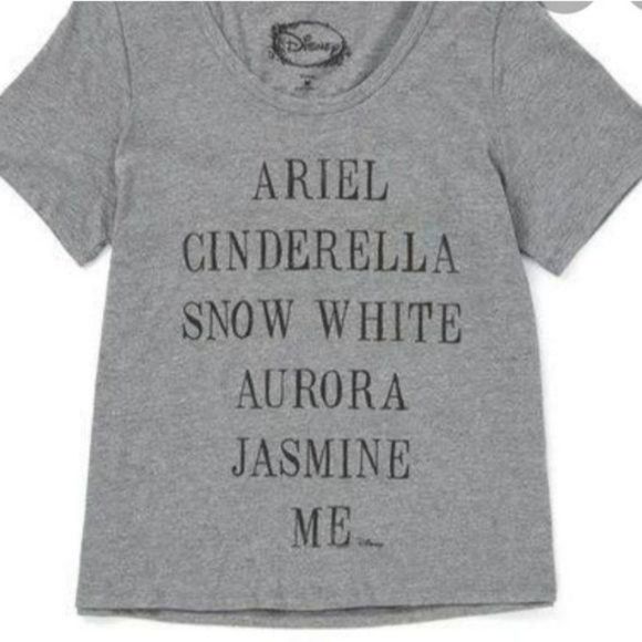 Disney Tops - Disney Princess Jasmine Ariel grey size XS‎ gray short sleeve Shirt